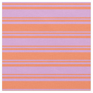 Plum & Coral Stripes Fabric