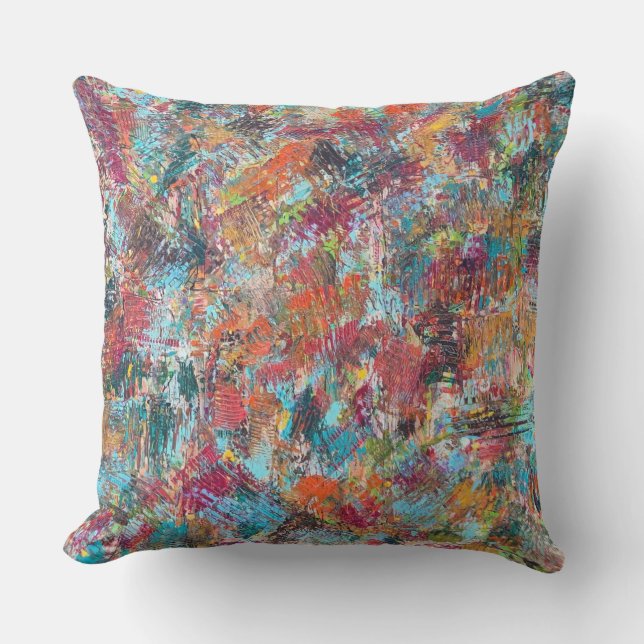 Plum Crazy 20 x 20 Outdoor Throw Pillow (Front)