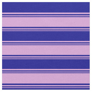 Plum & Dark Blue Lined/Striped Pattern Fabric