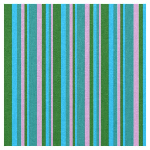 Plum, Dark Cyan, Deep Sky Blue, and Dark Green Fabric