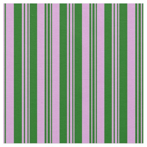 Plum & Dark Green Lined/Striped Pattern Fabric
