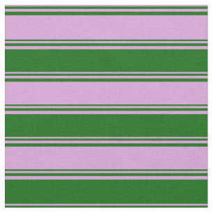 Plum & Dark Green Stripes Pattern Fabric