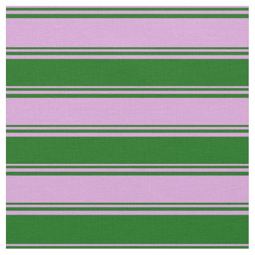 Plum & Dark Green Stripes Pattern Fabric