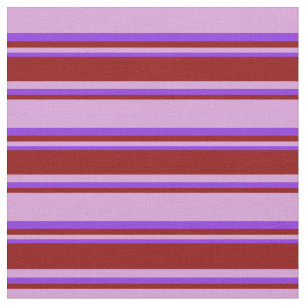 Plum, Dark Red, and Purple Colored Lines Fabric