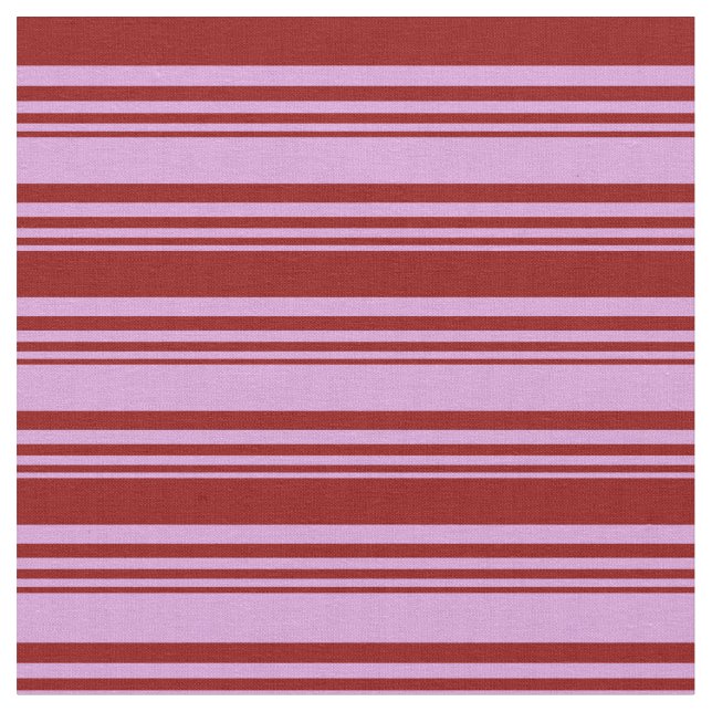 Plum & Dark Red Colored Stripes Fabric (Close Up)