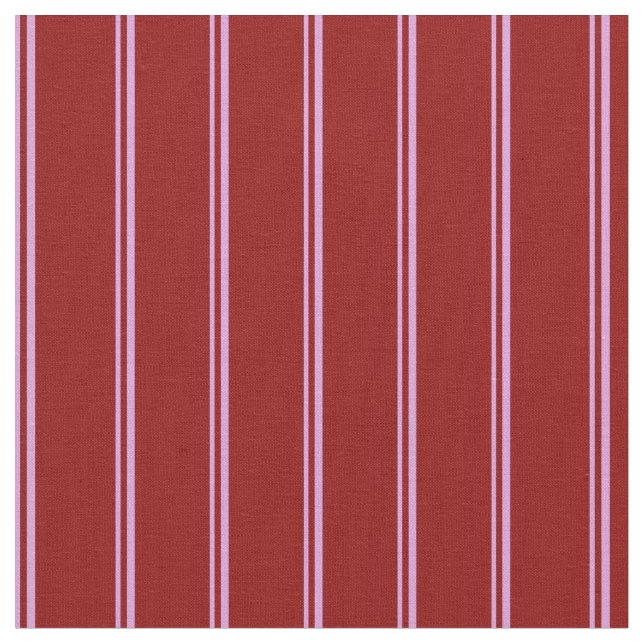 Plum & Dark Red Pattern of Stripes Fabric (Close Up)