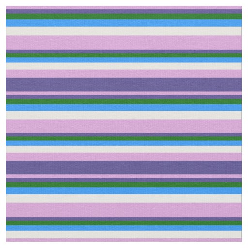 Plum, Dark Slate Blue, Dark Green, Blue & White Fabric