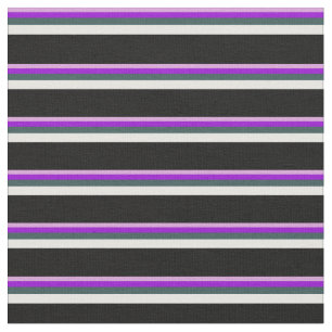 Plum, Dark Violet, Dark Slate Gray, White & Black Fabric