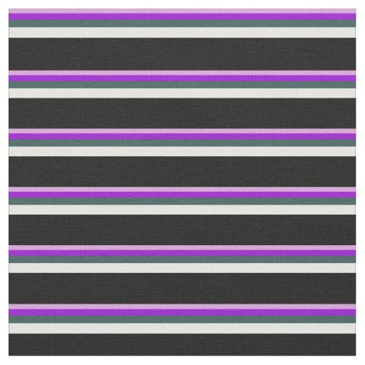 Plum, Dark Violet, Dark Slate Gray, White & Black Fabric