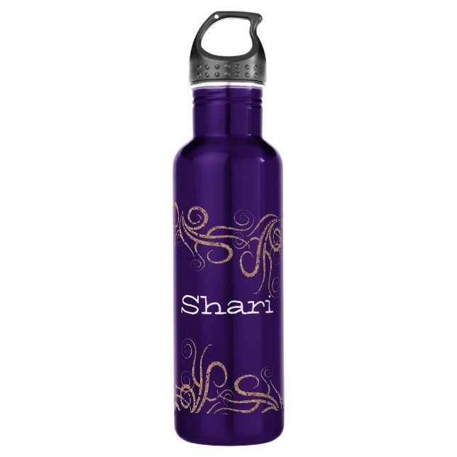 PLUM DESIGNER REUSEABLE TEMPLATE WATER BOTTLE (Front)