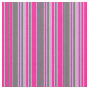 Plum, Dim Gray & Deep Pink Lined/Striped Pattern Fabric