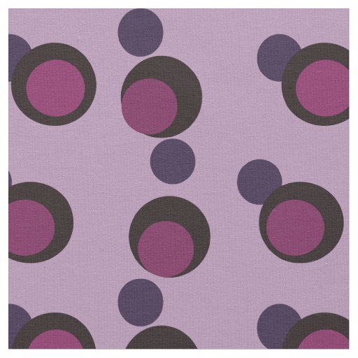 Plum Eclipse - Luxe Mid-Century Circles Fabric