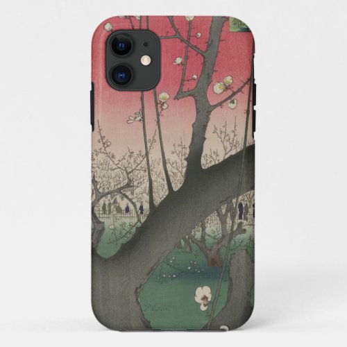 Plum Estate Japanese Edo Woodblock Plum iPhone 11 Case