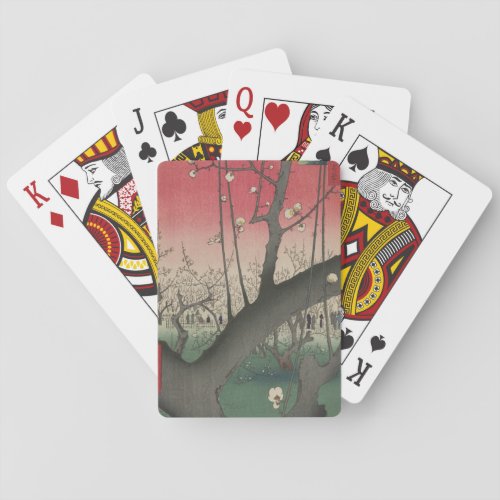 Plum Estate Japanese Edo Woodblock Plum Poker Cards