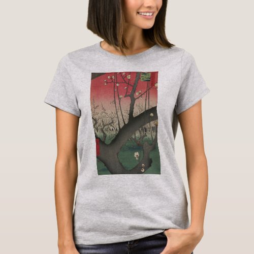 Plum Estate Japanese Edo Woodblock Plum T_Shirt