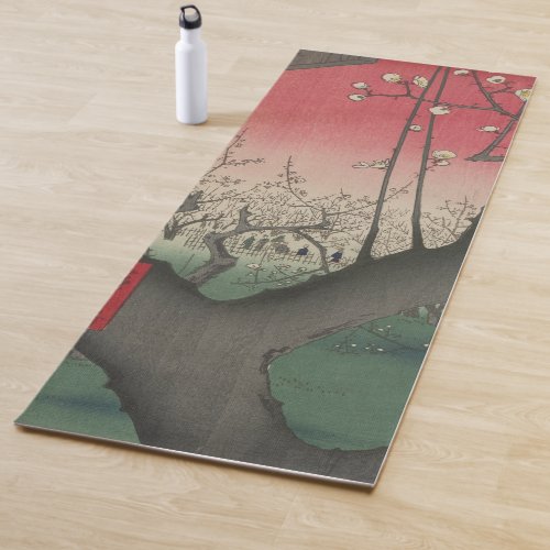 Plum Estate Japanese Edo Woodblock Plum Yoga Mat