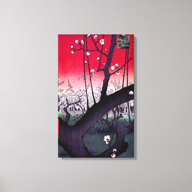 Plum Estate Kameido, Hiroshige Ando Canvas Print (Front)