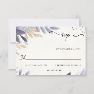 Plum Fall Spring Summer Lavender Sage Wedding RSVP Card