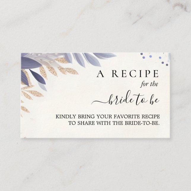 Plum Fall Summer Lavender Sage Bridal Shower Enclosure Card (Front)