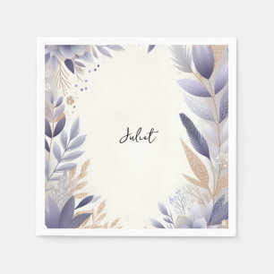 Plum Fall Summer Lavender Sage Bridal Shower Napkins
