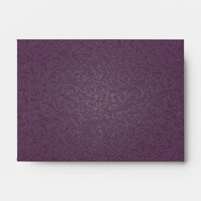 Plum Filigree Envelope (A6) (Front)