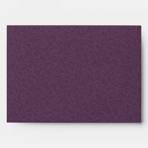 Plum Filigree Envelope - A7 Greeting Card