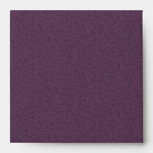 Plum Filigree Envelope-Square Envelope (Front)