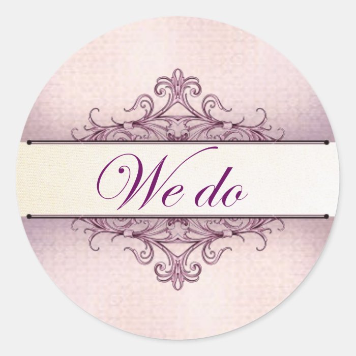 Plum Filigree We Do Sticker