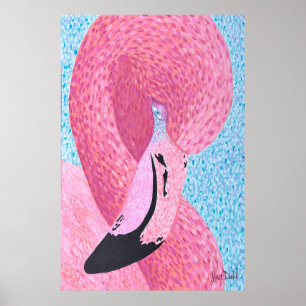 Plum Flamingo Large Print - Just Dahl