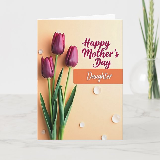 Plum Floral Mothers Day Card (Front)