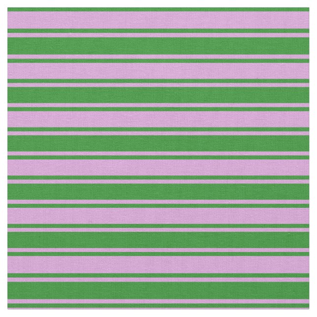 Plum & Forest Green Striped Pattern Fabric (Close Up)