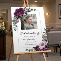 Plum Funeral Celebration of Life Welcome Sign