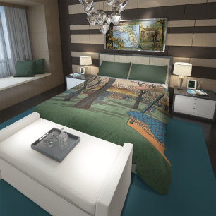 Plum Garden By Hiroshige Duvet Cover