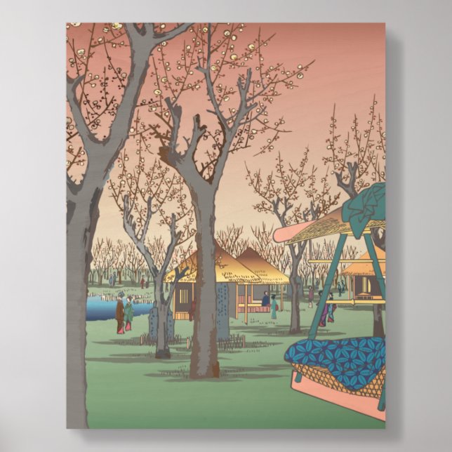 Plum Garden by Hiroshige Photo Tile (Front Set)