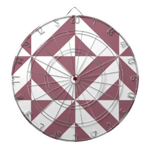 Plum Geometric Deco Cube Pattern Dart Board