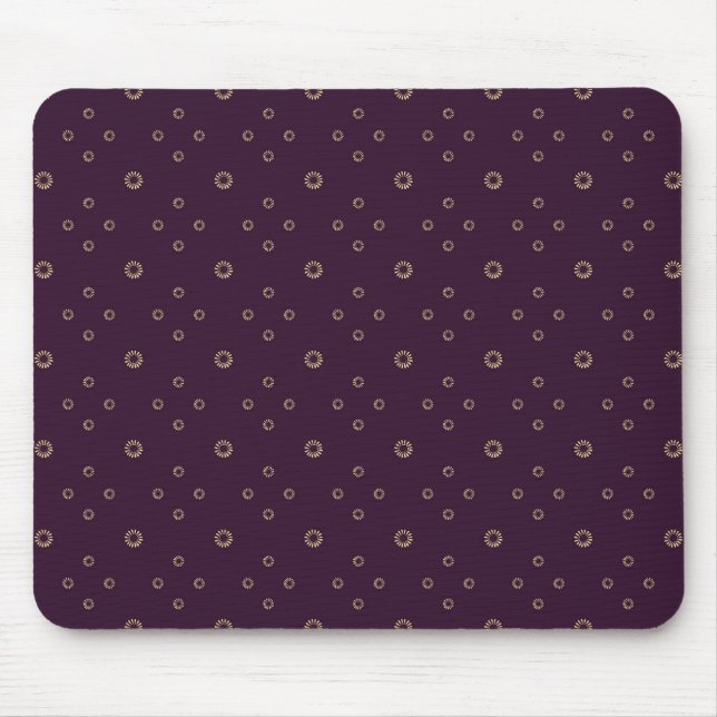 Plum | Golden Zinnia Sun Mouse Pad (Front)
