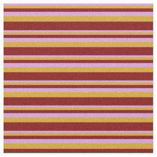 Plum, Goldenrod, and Maroon Colored Pattern Fabric