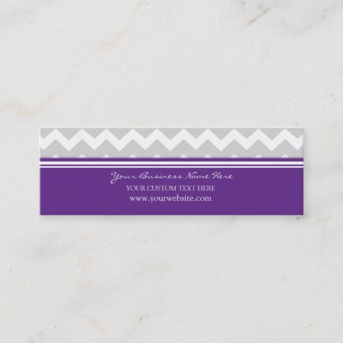 Plum Gray Chevron Retro Business Cards