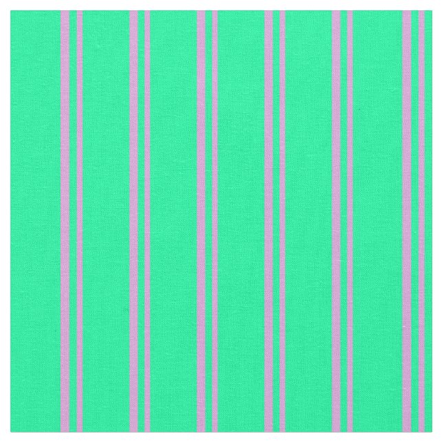 Plum & Green Colored Lines Pattern Fabric (Close Up)