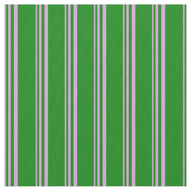 Plum & Green Stripes Pattern Fabric (Close Up)