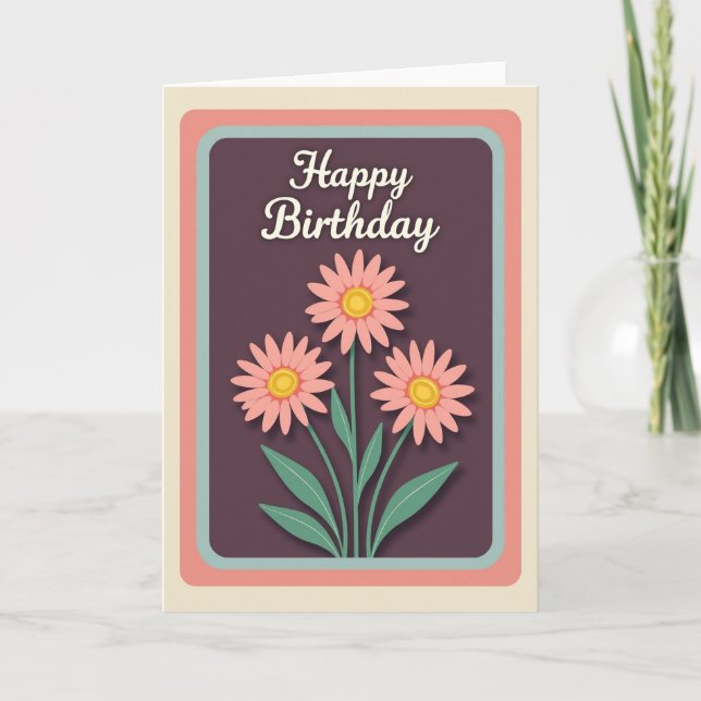 Plum Happy Birthday Card (Front)