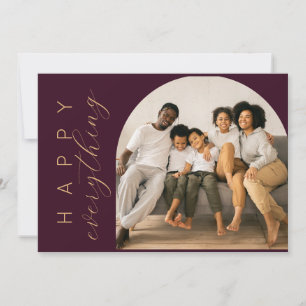 Plum Happy EVERYTHING Holiday Card