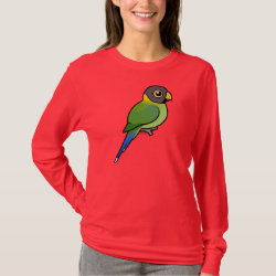 Plum-headed Parakeet female Women's Basic Long Sleeve T-Shirt