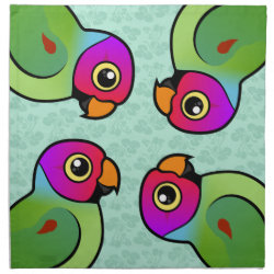 Plum-headed Parakeet male Cloth Napkins (set of 4) dinner 20