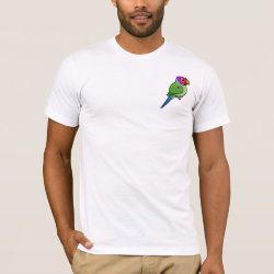 Plum-headed Parakeet male Men's Basic American Apparel T-Shirt