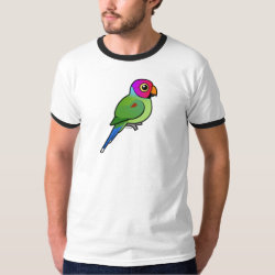 Plum-headed Parakeet male Men's Basic Ringer T-Shirt