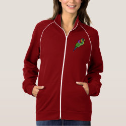Plum-headed Parakeet Pair Women's American Apparel California Fleece Track Jacket