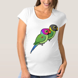 Plum-headed Parakeet Pair Maternity T-Shirt