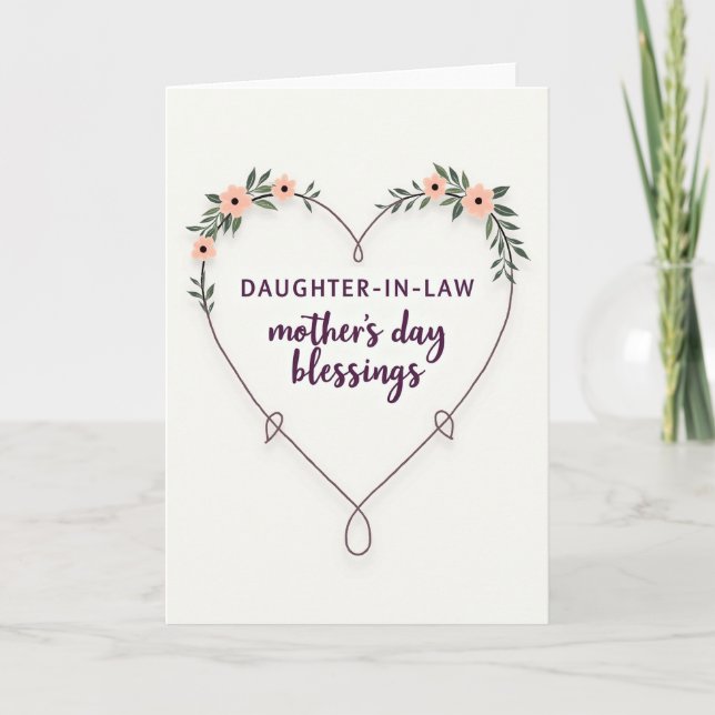 Plum Heart Daughter Card (Front)