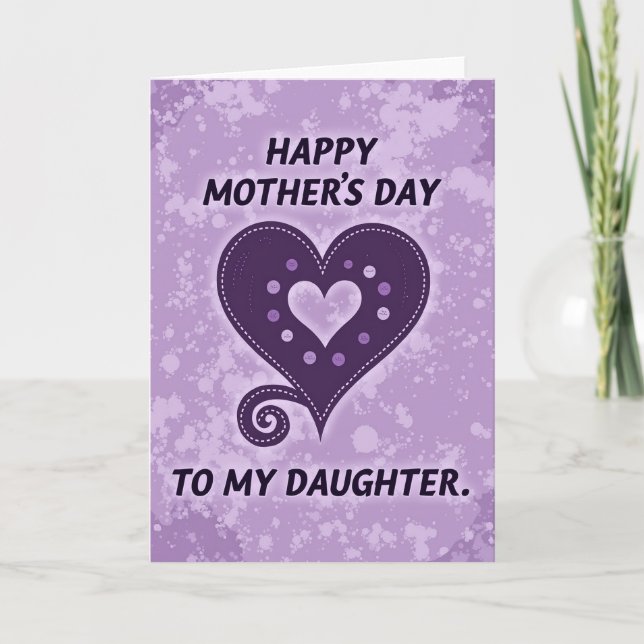 Plum Heart Sweet Mothers Day Card (Front)